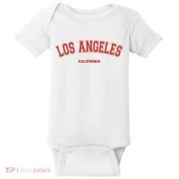 Los Angeles California CA Red Lette Baby Bodysuit thumb 0