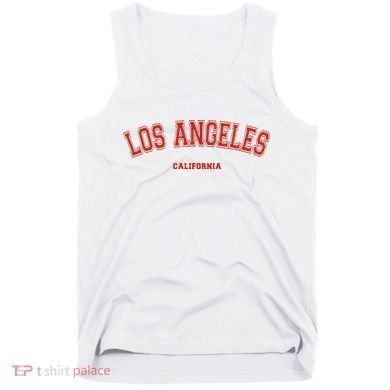 Los Angeles California CA Red Lette Tank Top