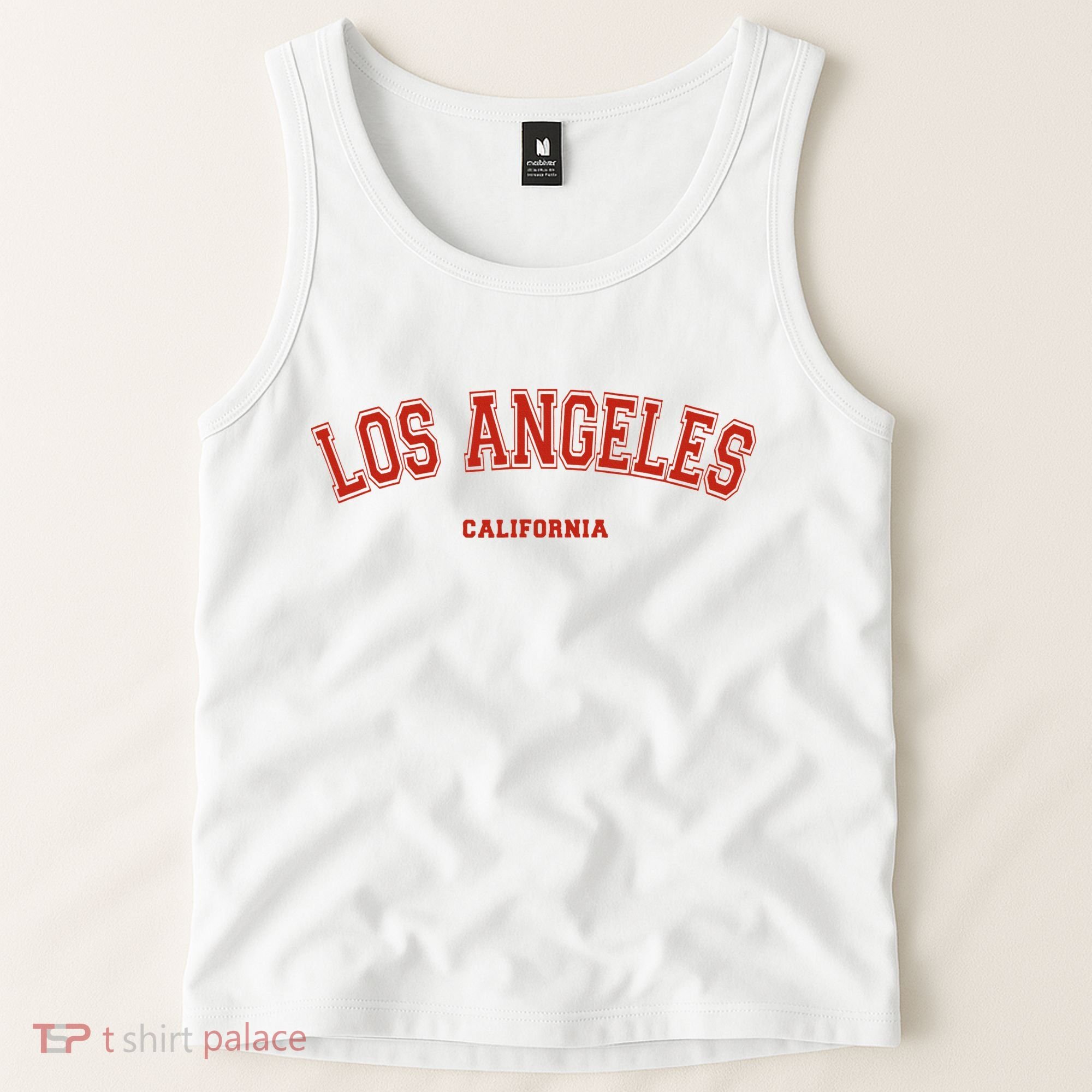 Los Angeles California CA Red Lette Tank Top