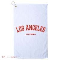 Los Angeles California CA Red Lette Golf Towel thumb 0