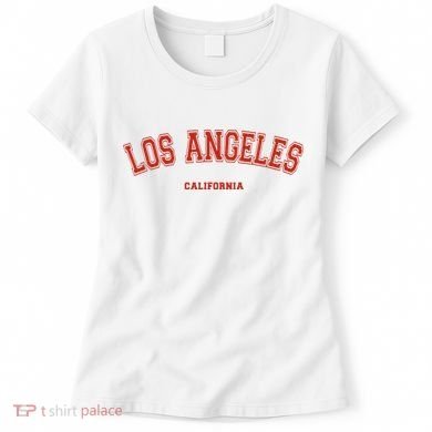 Los Angeles California CA Red Lette Women's T-Shirt