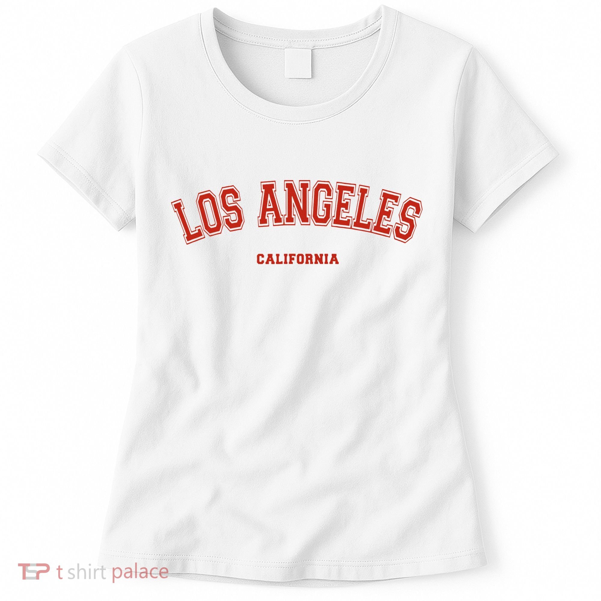 Los Angeles California CA Red Lette Women's T-Shirt