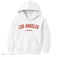 Los Angeles California CA Red Lette Kids Hoodie thumb 0