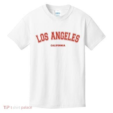 Los Angeles California CA Red Lette Kids T-Shirt