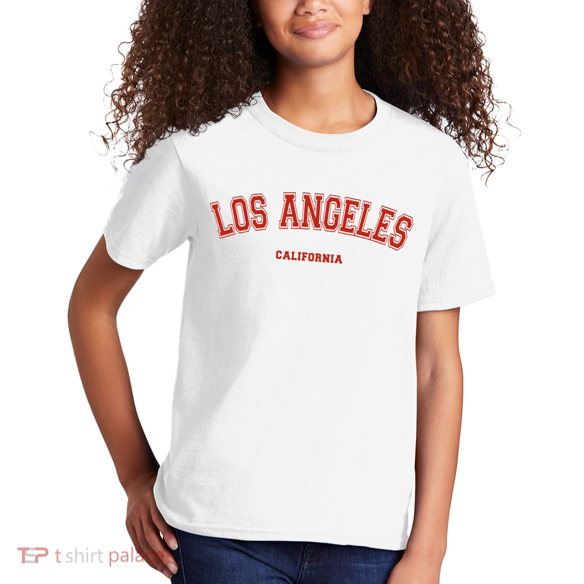 Los Angeles California CA Red Lette Kids T-Shirt