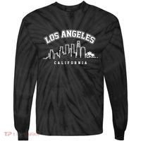 Los Angeles California City Skyline Retro Tie-Dye Long Sleeve Shirt thumb 0