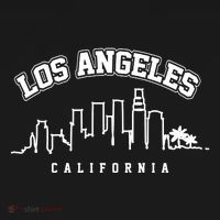 Los Angeles California City Skyline Retro Tie-Dye Long Sleeve Shirt thumb 2
