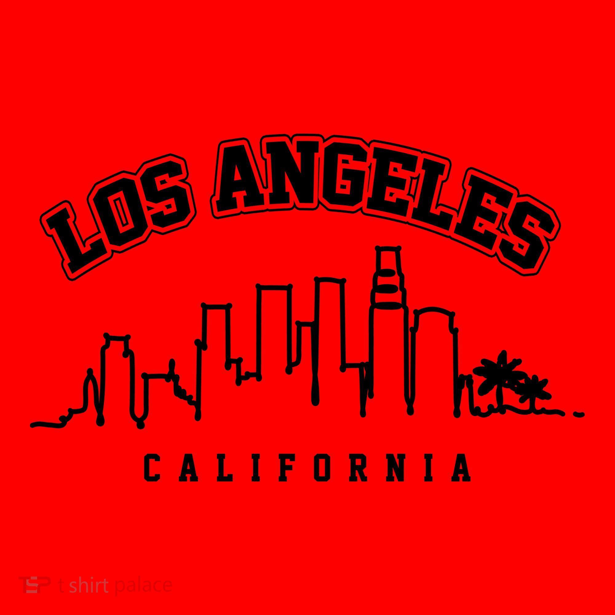 Los Angeles California City Skyline Retro Santa Hat
