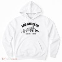 Los Angeles California City Skyline Retro Hoodie thumb 0