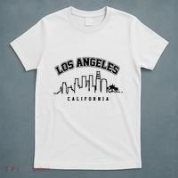 Los Angeles California City Skyline Retro T-Shirt thumb 5