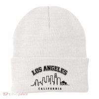 Los Angeles California City Skyline Retro Beanie thumb 0