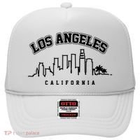 Los Angeles California City Skyline Retro Hat thumb 0