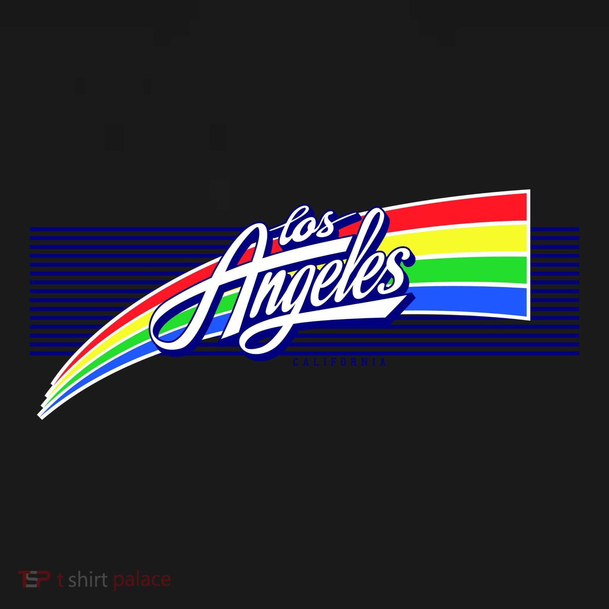 Los Angeles California Rainbow Logo Coaster