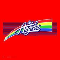 Los Angeles California Rainbow Logo Santa Hat thumb 1