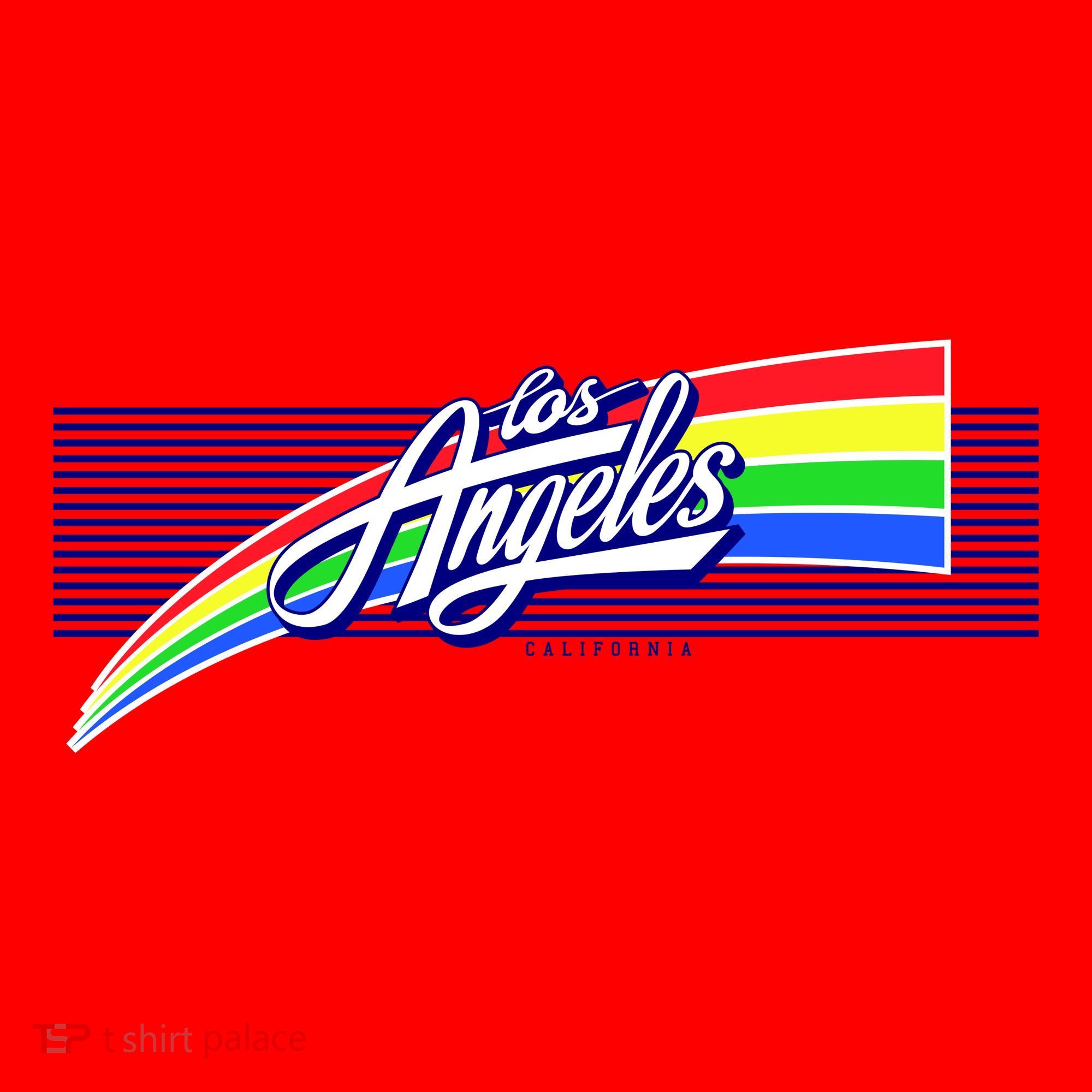 Los Angeles California Rainbow Logo Santa Hat