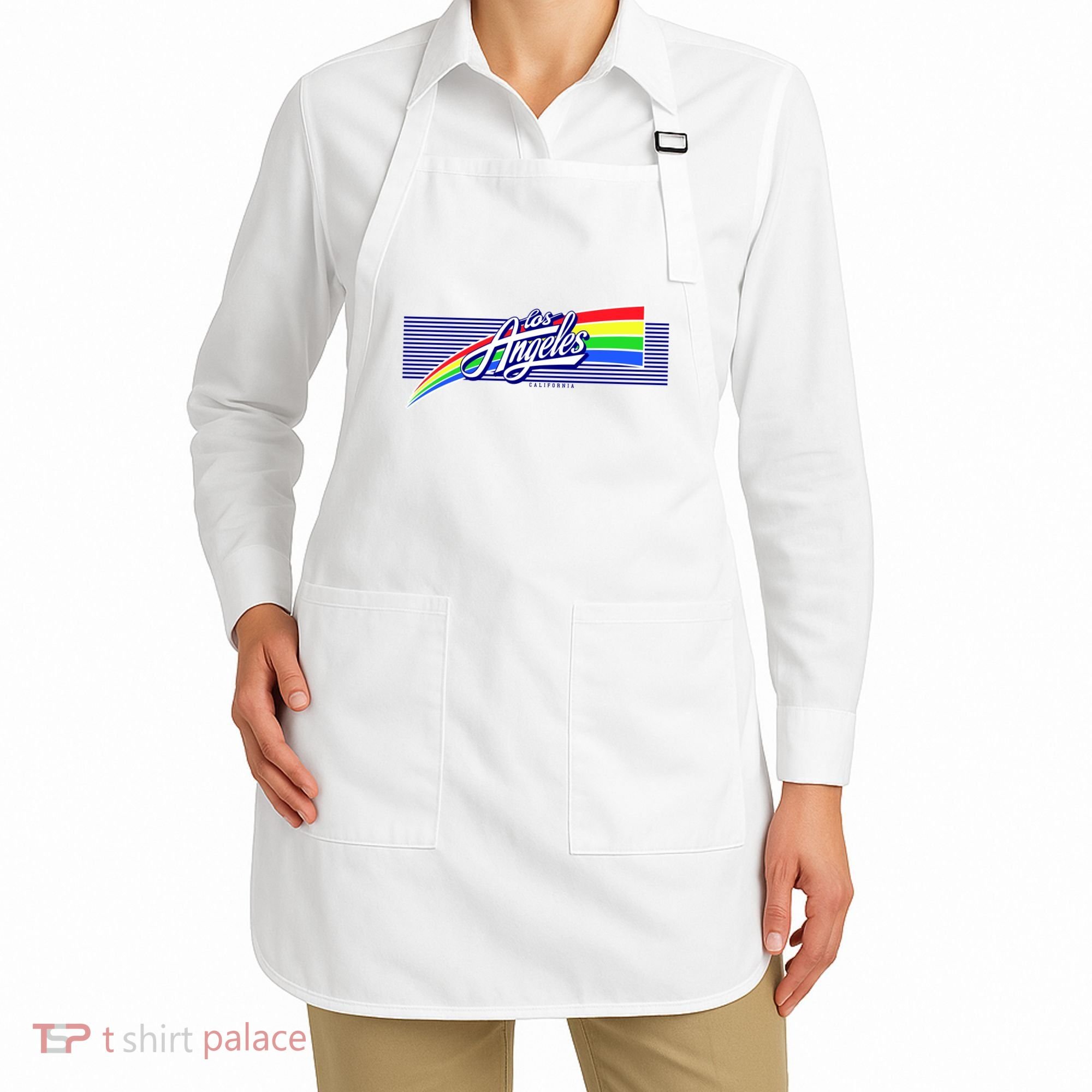 Los Angeles California Rainbow Logo Apron