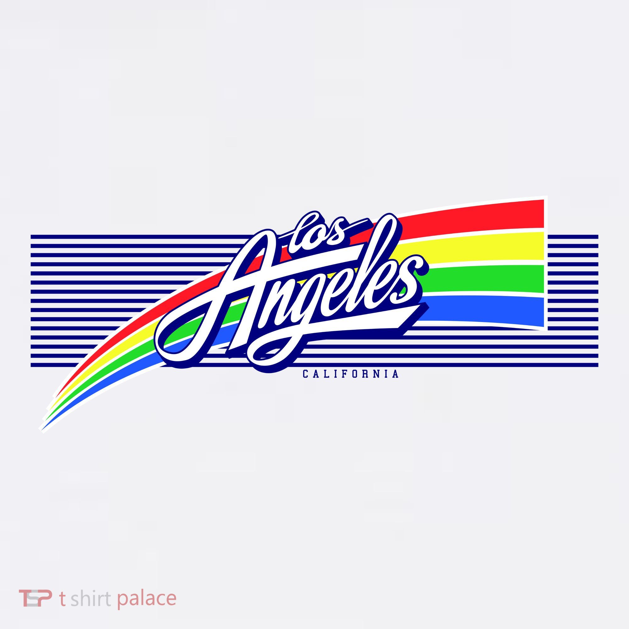 Los Angeles California Rainbow Logo T-Shirt