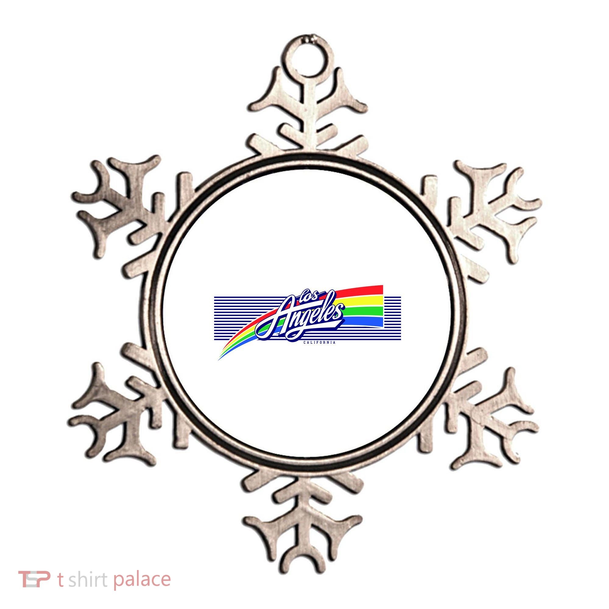 Los Angeles California Rainbow Logo Ornament