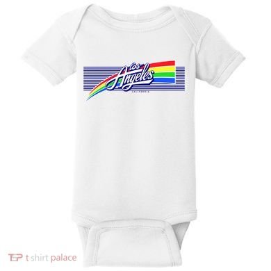 Los Angeles California Rainbow Logo Baby Bodysuit