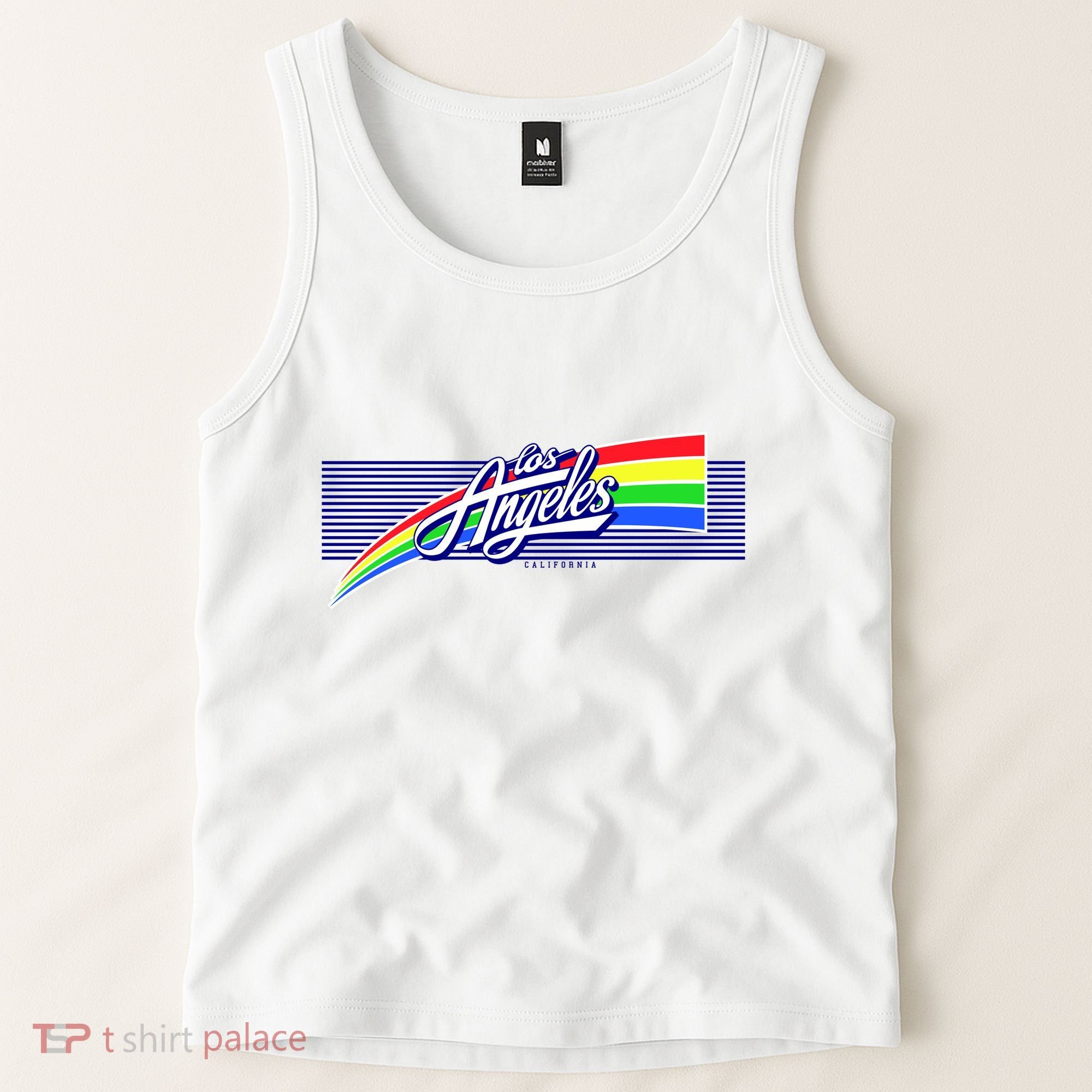 Los Angeles California Rainbow Logo Tank Top