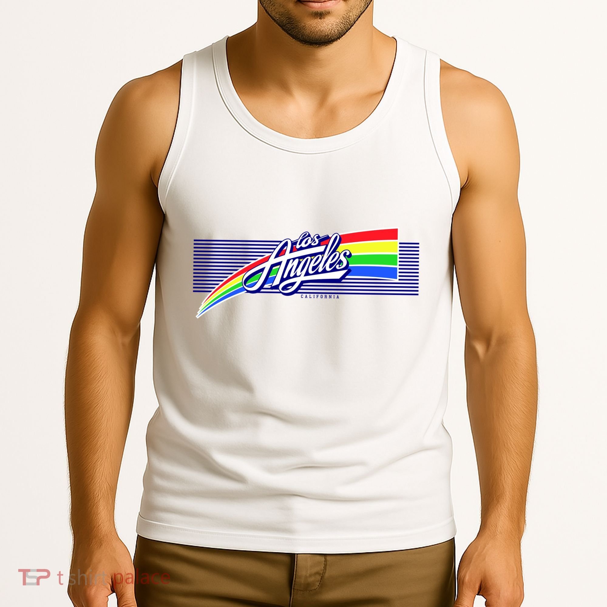 Los Angeles California Rainbow Logo Tank Top