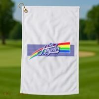 Los Angeles California Rainbow Logo Golf Towel thumb 1