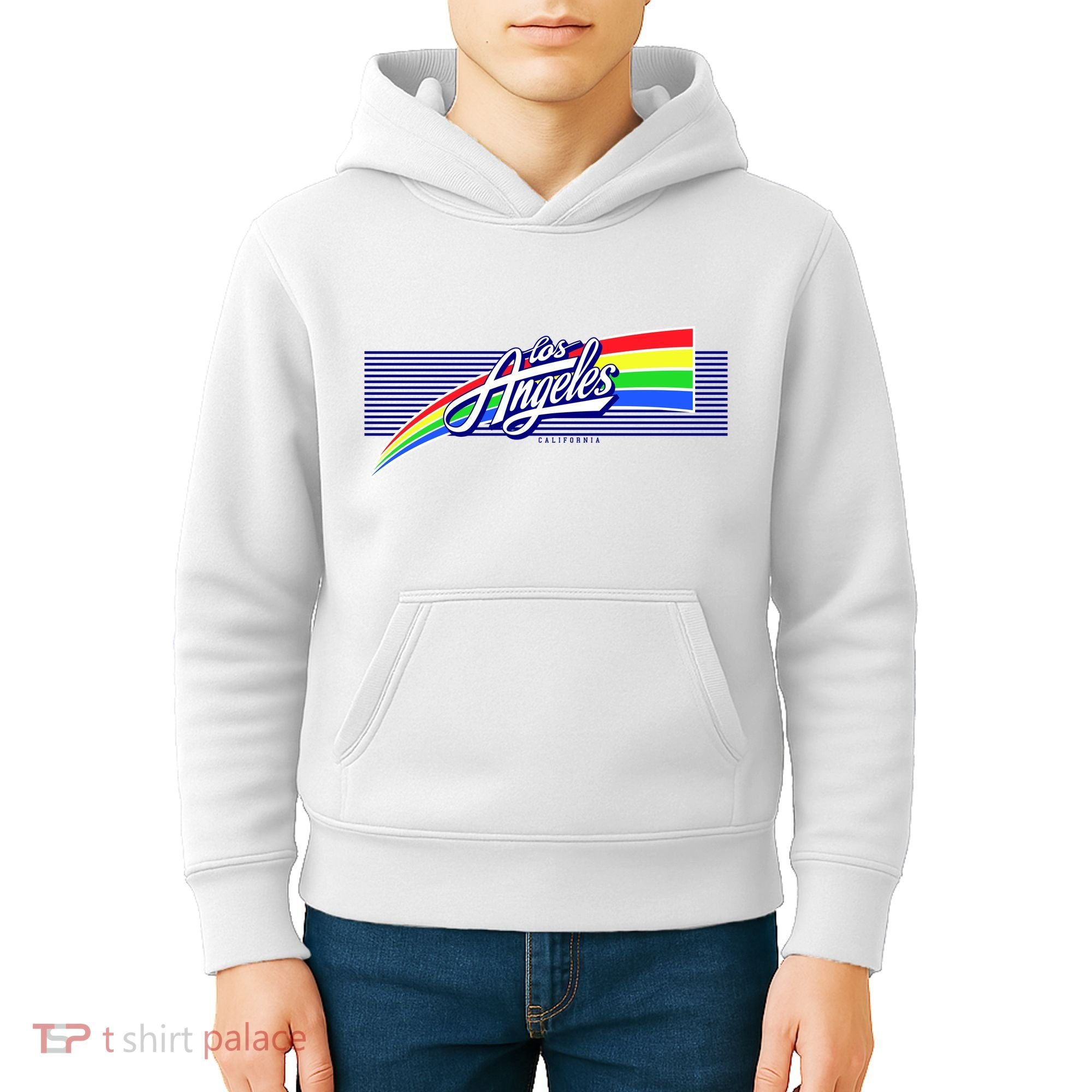 Los Angeles California Rainbow Logo Kids Hoodie