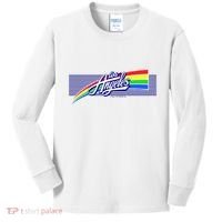 Los Angeles California Rainbow Logo Kids Long Sleeve Shirt thumb 0