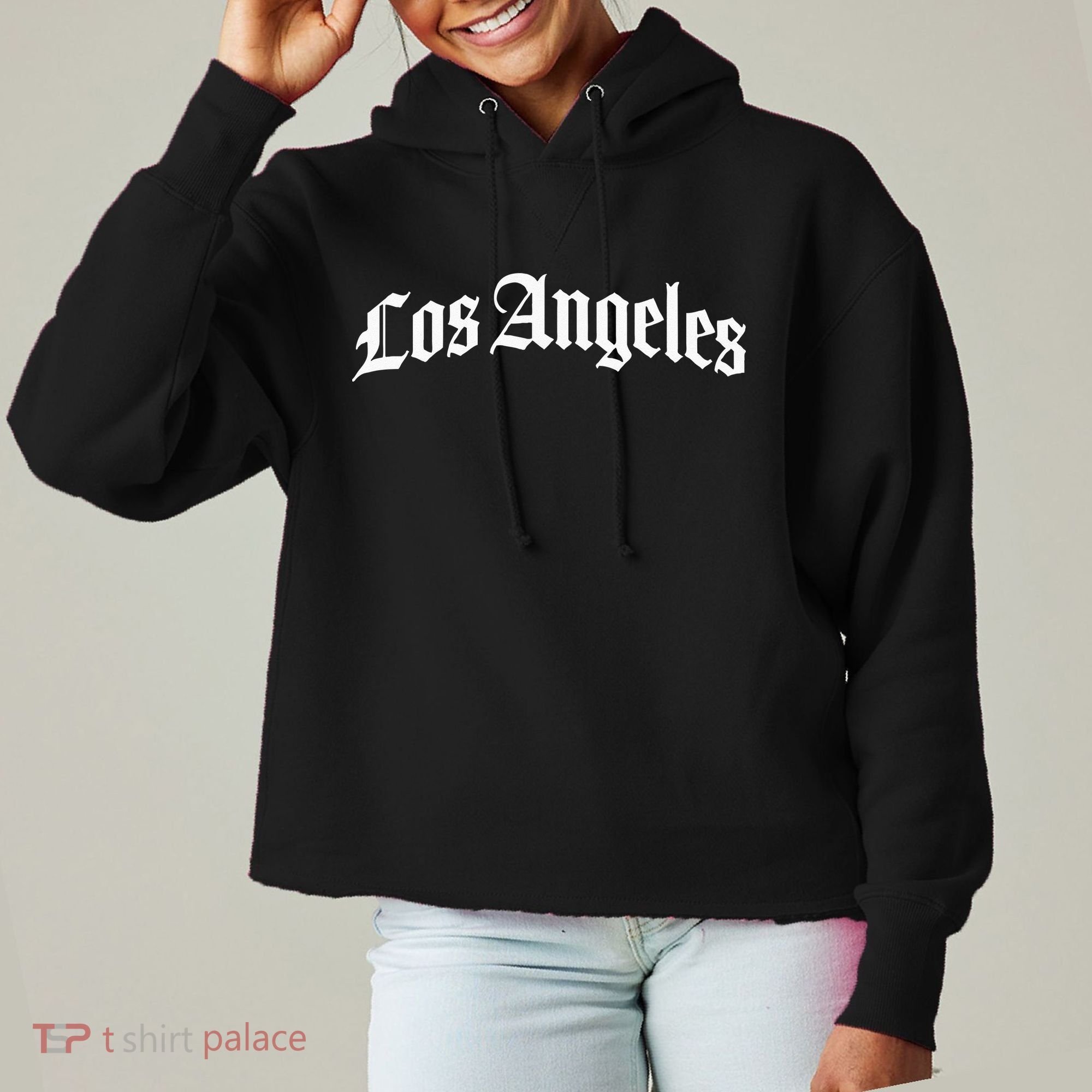Los Angeles California Ladies Heavyweight Boxy Pullover Hoodie