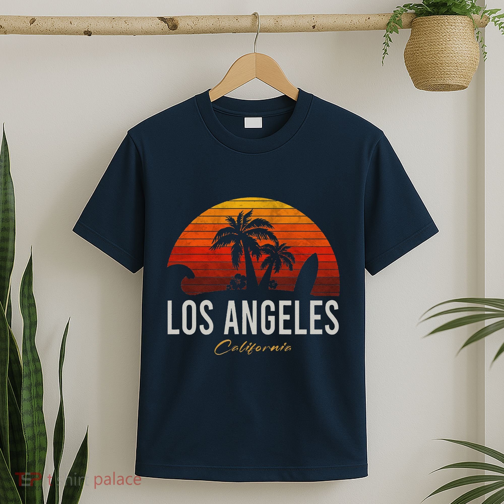Los Angeles California Retro Surfer Vintage Beach T-Shirt