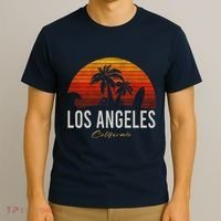Los Angeles California Retro Surfer Vintage Beach T-Shirt thumb 3