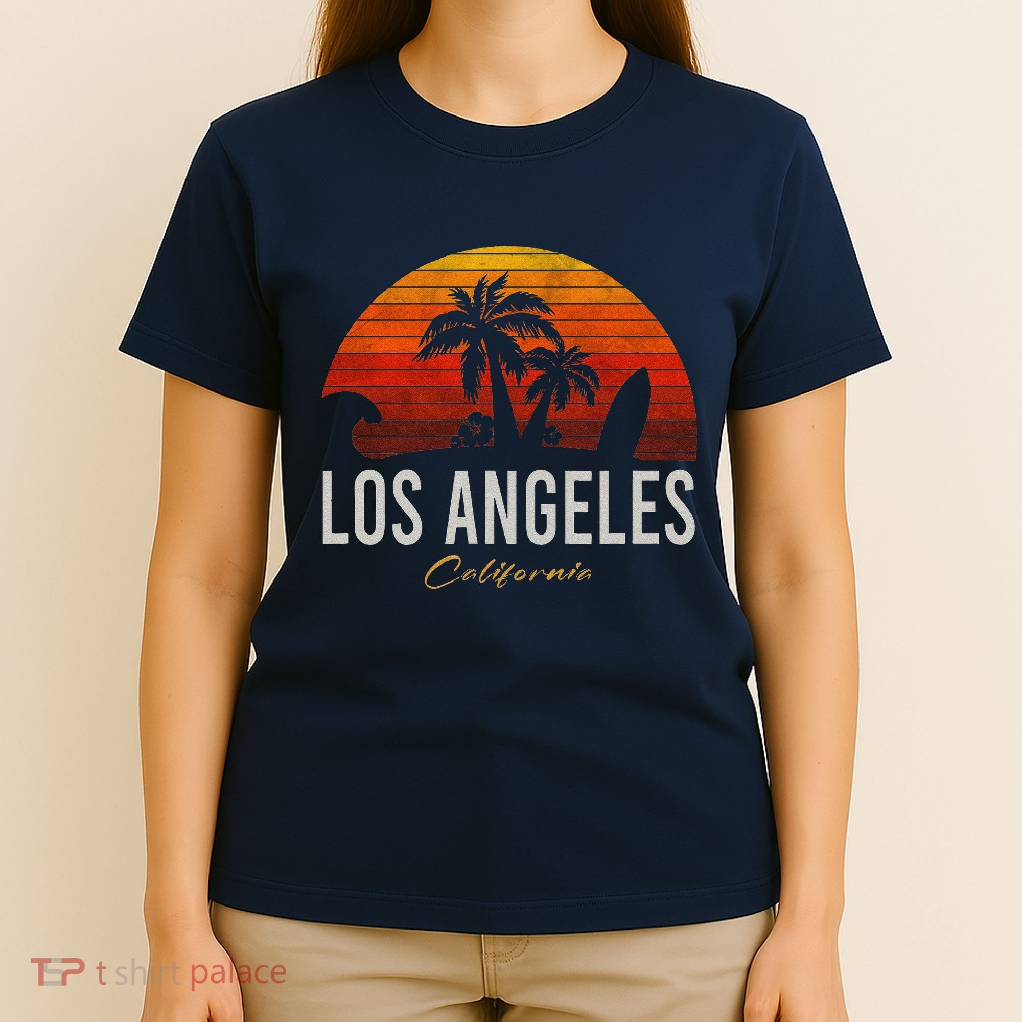 Los Angeles California Retro Surfer Vintage Beach T-Shirt