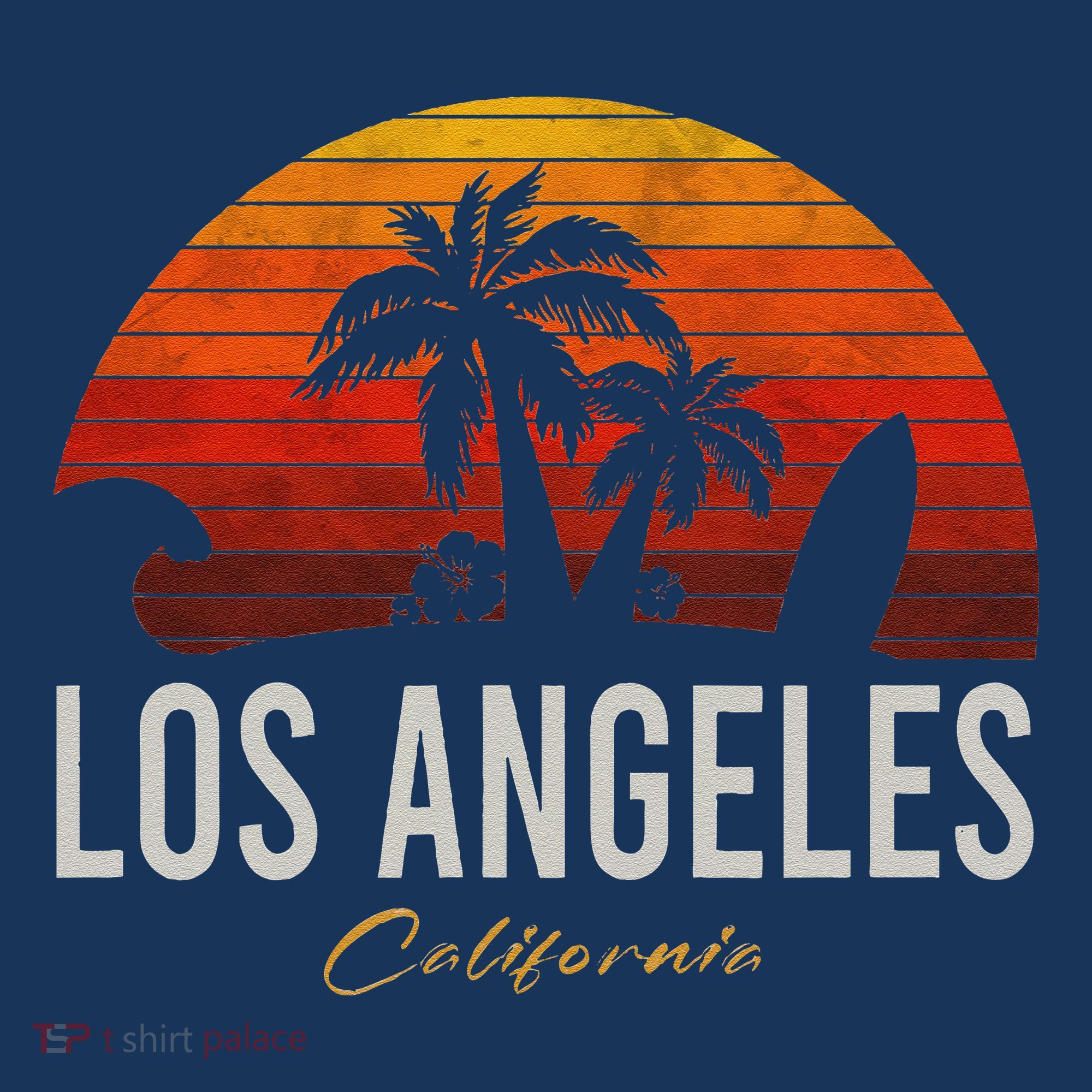 Los Angeles California Retro Surfer Vintage Beach T-Shirt