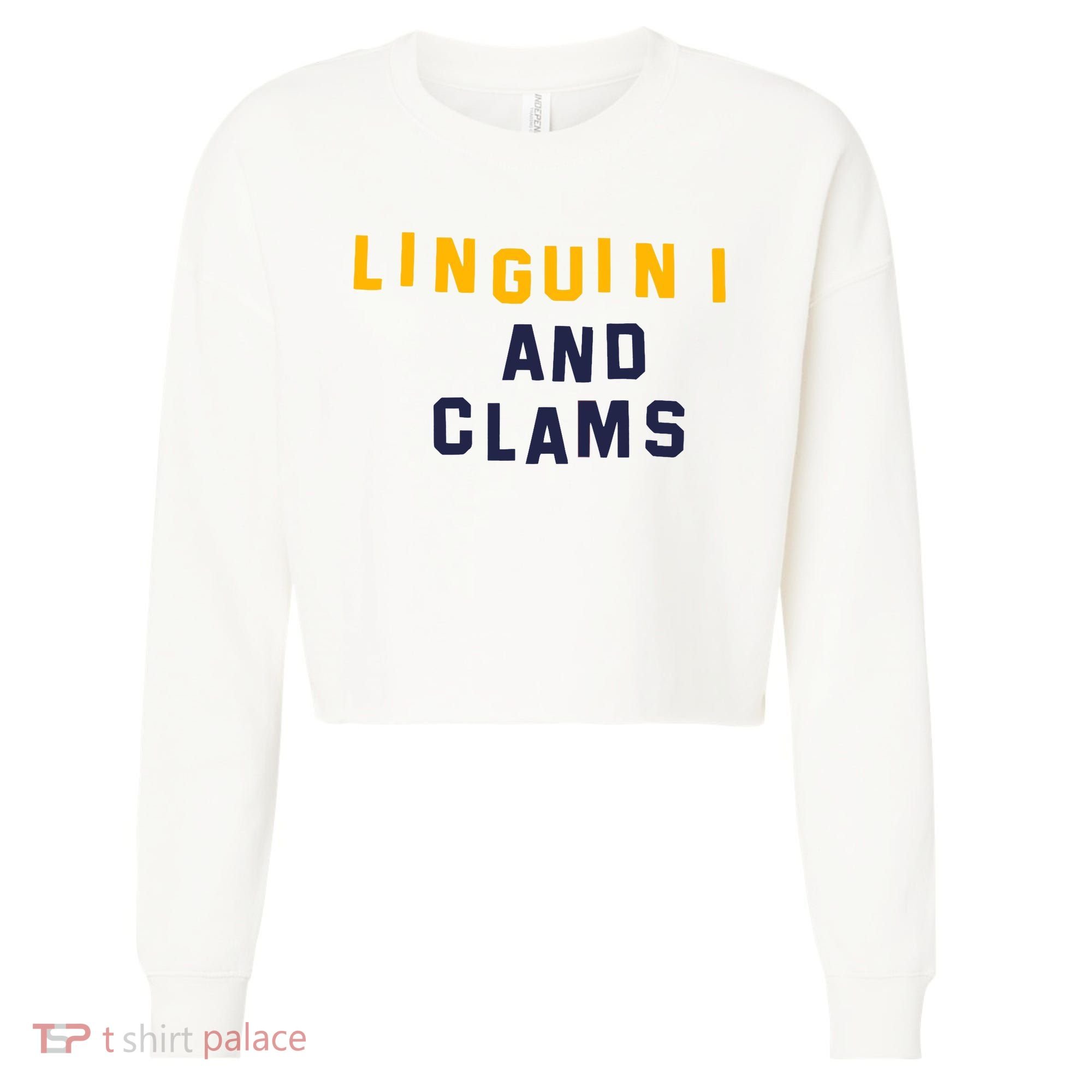 LINGUINI AND CLAMS Cropped Pullover Crew