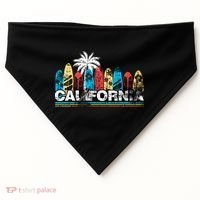 Los Angeles California Surfboard Theme USA-Made Doggie Bandana thumb 0