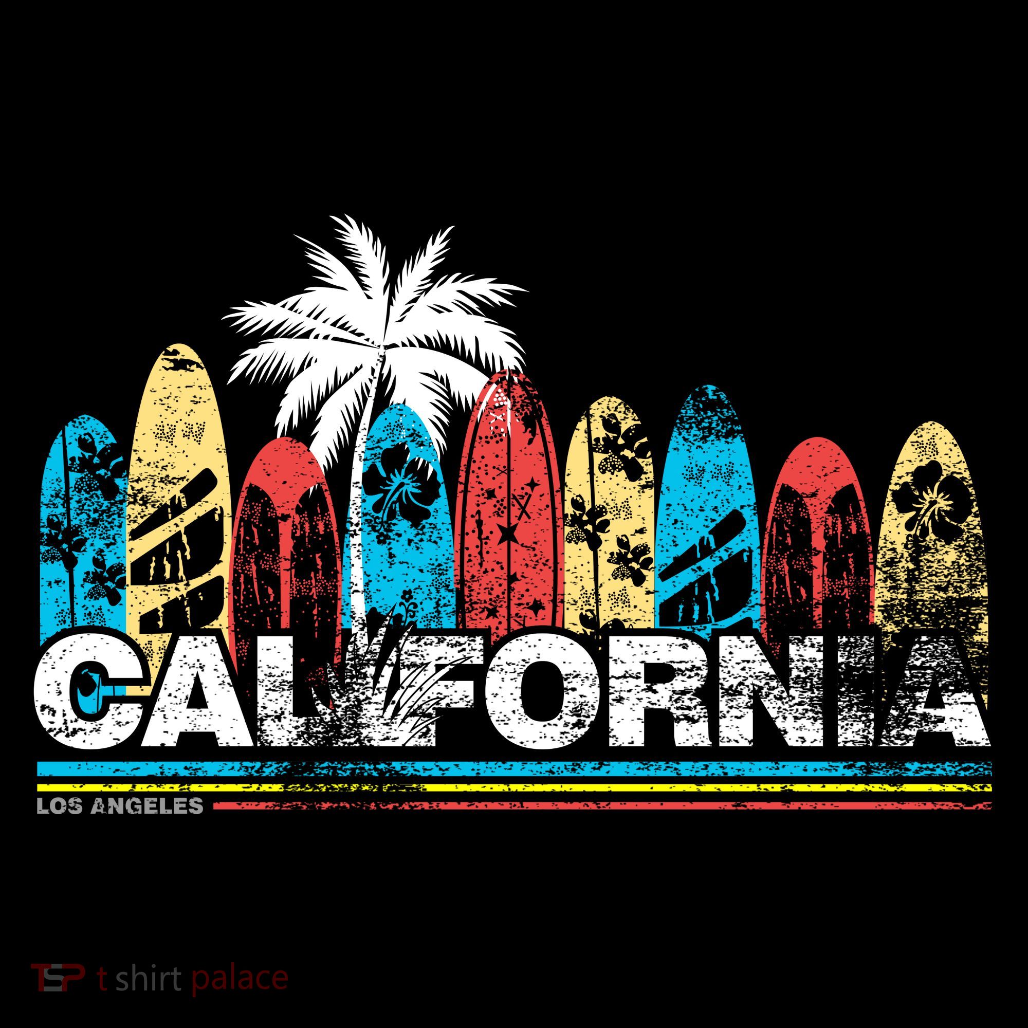 Los Angeles California Surfboard Theme Women's Hoodie