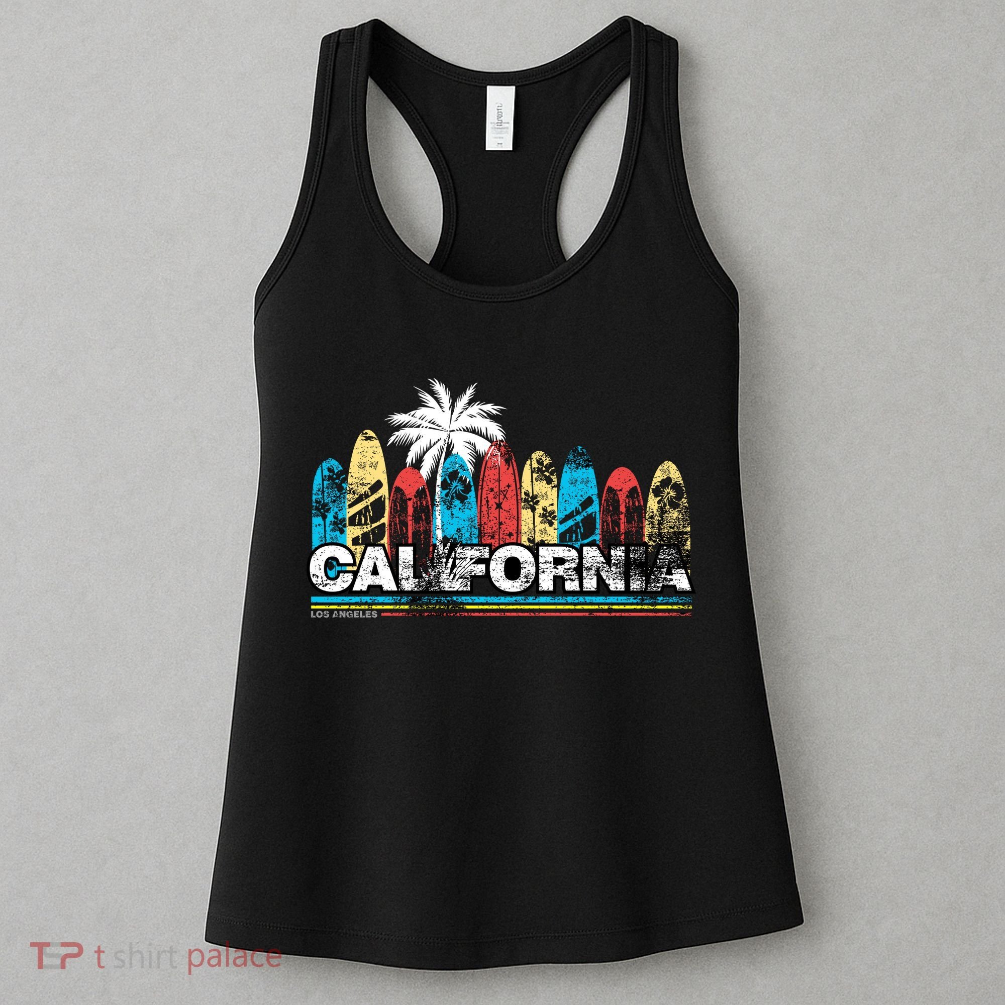 Los Angeles California Surfboard Theme Women's Tank Top