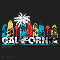 Los Angeles California Surfboard Theme Hat thumb 2