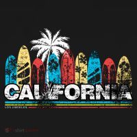 Los Angeles California Surfboard Theme Visor thumb 3