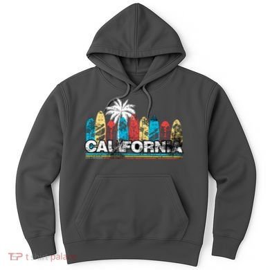 Los Angeles California Surfboard Theme Hoodie