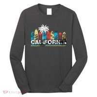 Los Angeles California Surfboard Theme Long Sleeve Shirt thumb 0