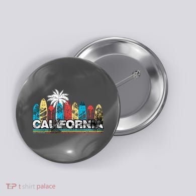 Los Angeles California Surfboard Theme Button