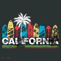 Los Angeles California Surfboard Theme Coaster thumb 2