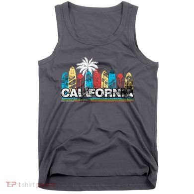 Los Angeles California Surfboard Theme Tank Top