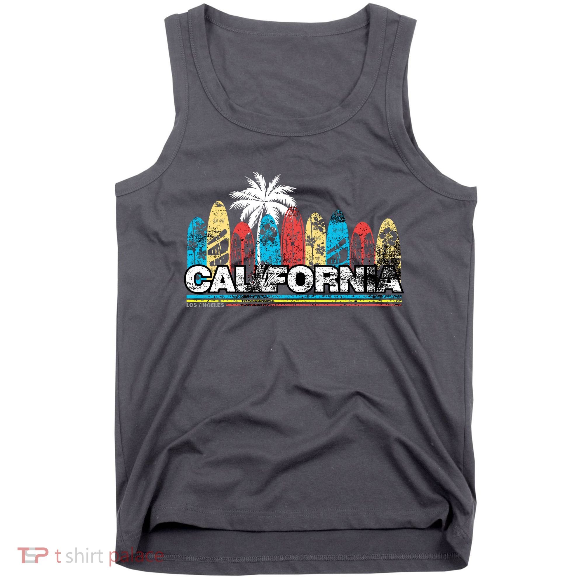 Los Angeles California Surfboard Theme Tank Top
