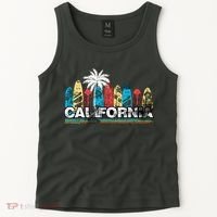Los Angeles California Surfboard Theme Tank Top thumb 2