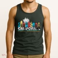 Los Angeles California Surfboard Theme Tank Top thumb 3