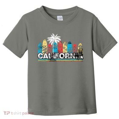 Los Angeles California Surfboard Theme Toddler T-Shirt