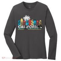 Los Angeles California Surfboard Theme Women's Long Sleeve Shirt thumb 0