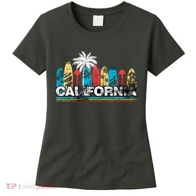 Los Angeles California Surfboard Theme Women's T-Shirt